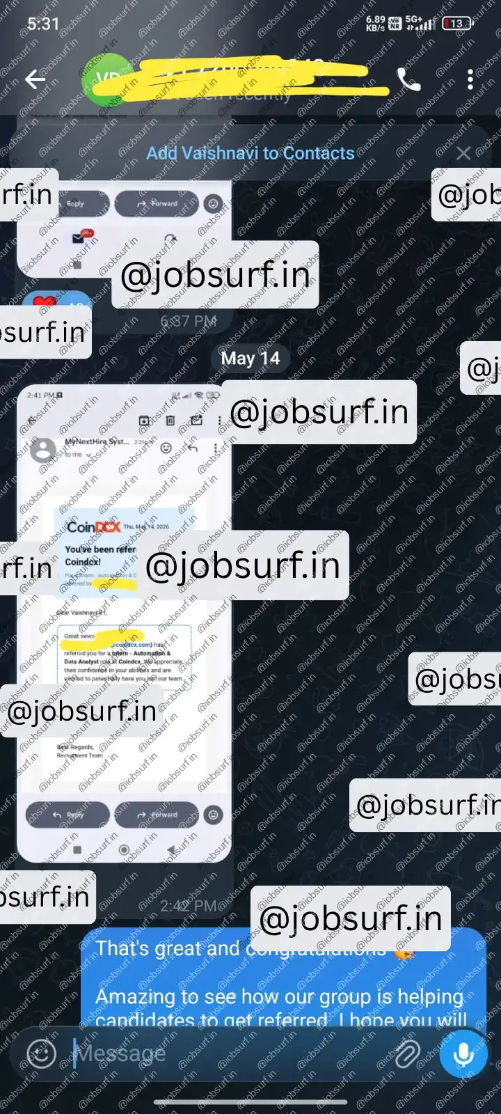 JobSurf Success Story May 2026