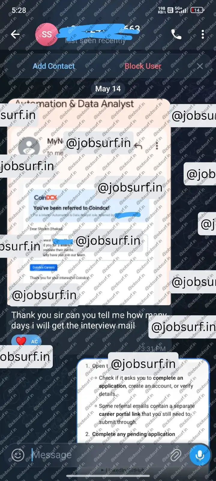 JobSurf Success Story May 2026